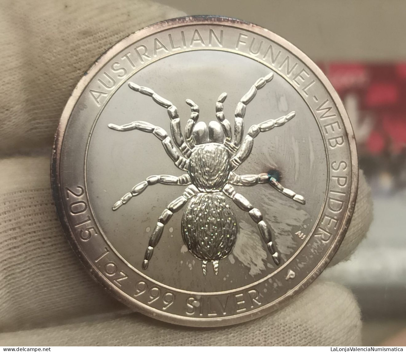 Australia Elizabeth II - 1 Dollar Spider 2015 Km 3085 Plata Pura - Andere & Zonder Classificatie