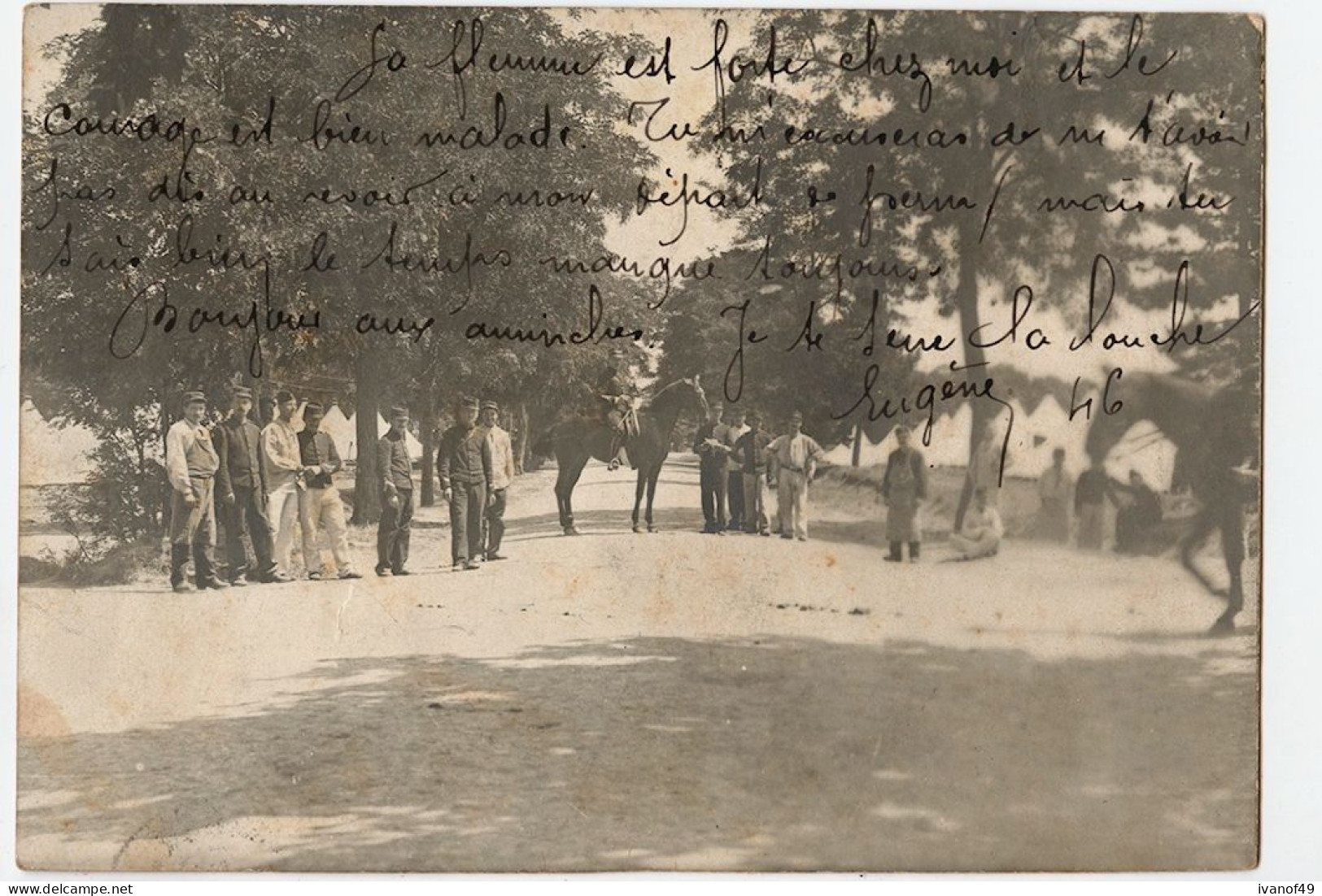 63 - CLERMONT-FERRAND - Photo Militaires, Personnages, Palfreniers Dans Une Allée De Parc - 1904 - Andere & Zonder Classificatie