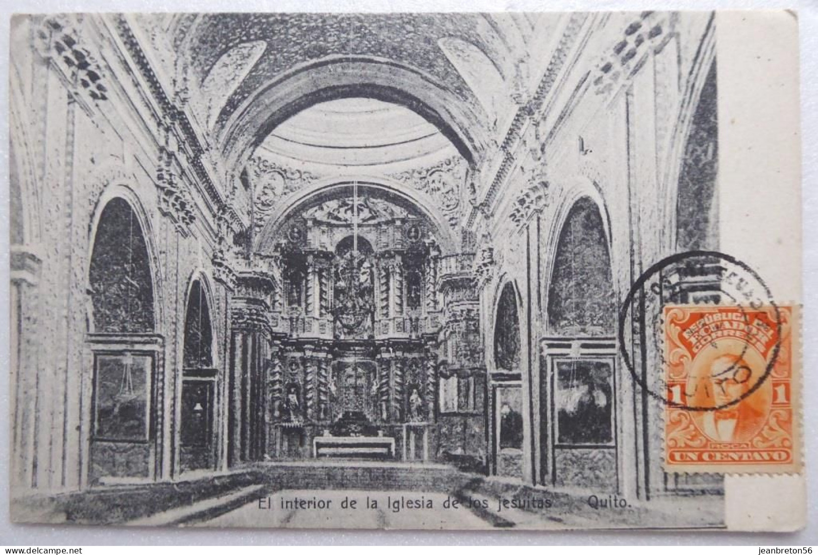 Quito - El Interior De La Iglesia De Los Jesuitas  - Rare CPA - Ecuador
