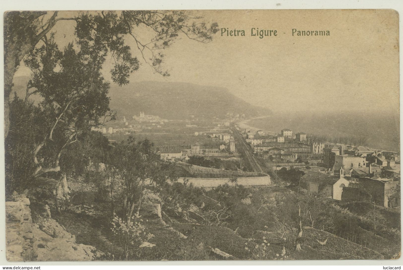 PIETRA LIGURE -SAVONA -PANORAMA 1917 - Savona