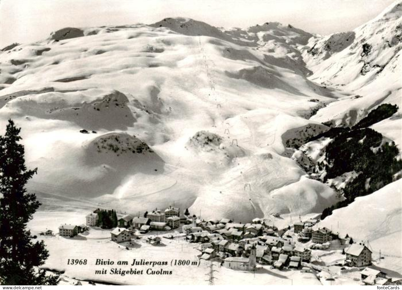 13864257 Bivio Panorama Wintersportplatz Am Julierpass Skigebiet Cuolms Bivio - Altri & Non Classificati