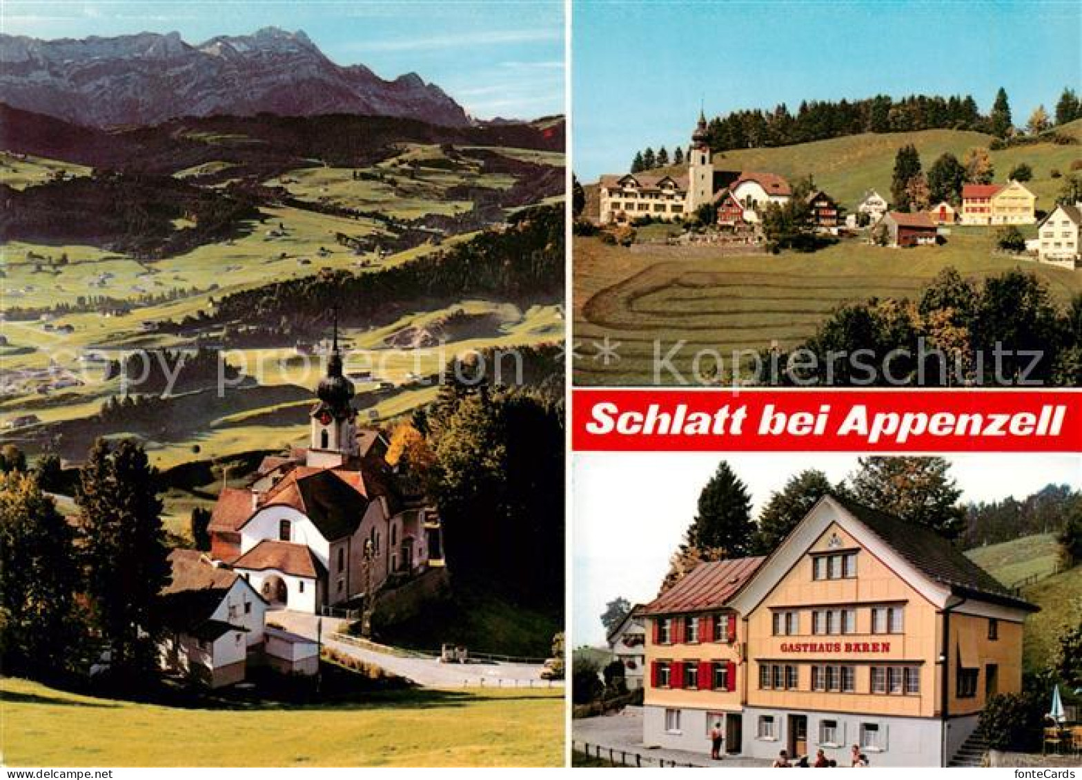 13864139 Schlatt Appenzell IR Kirche Panorama Gasthaus Baeren  - Other & Unclassified