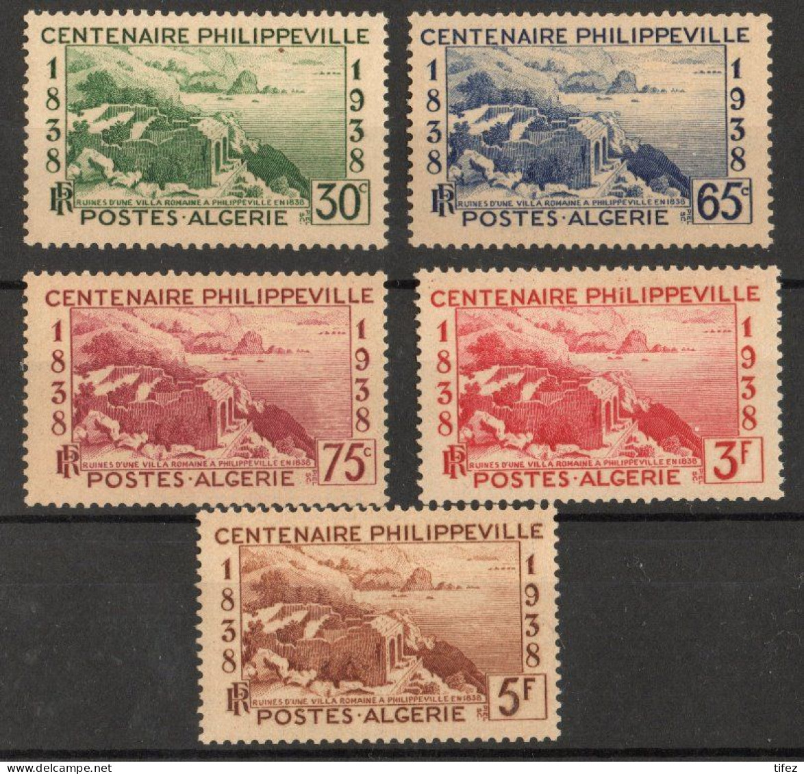 Année 1938-N°142/146 Neufs**MNH : Centenaire De Philippeville : Ruines Romaines : Série Complète - Ongebruikt