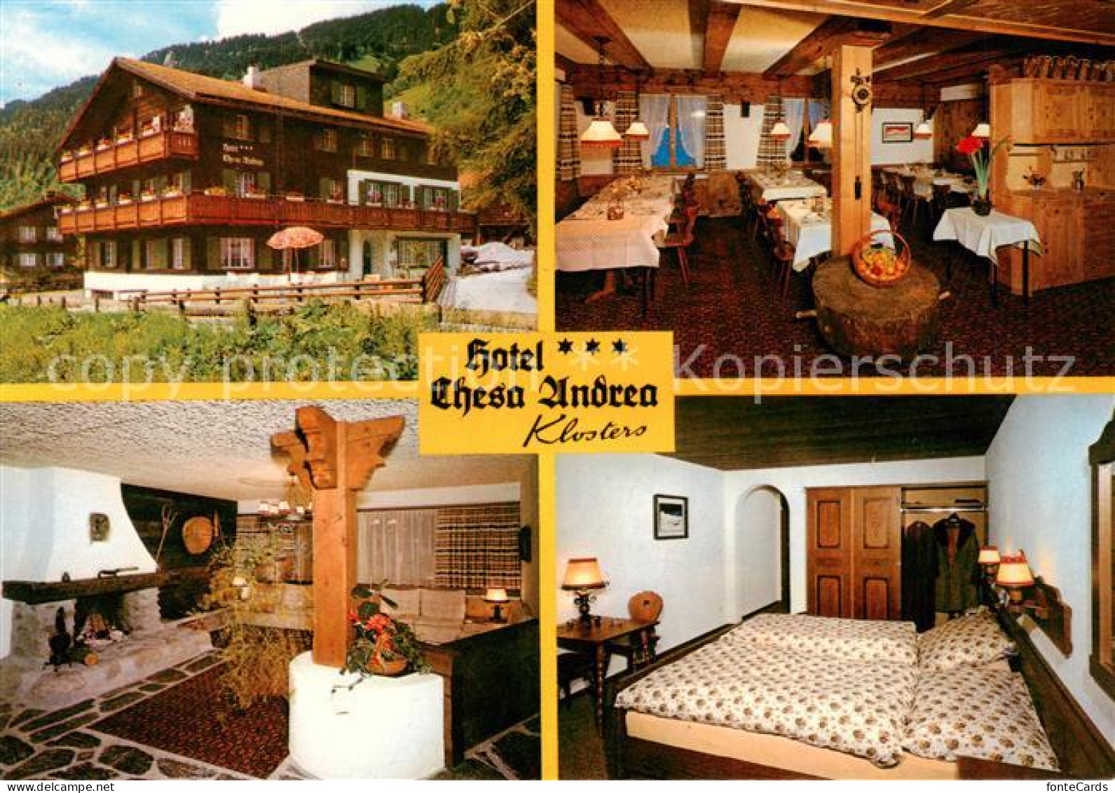 13862609 Klosters Dorf Hotel Chesa Andrea Restaurant Kaminzimmer Fremdenzimmer K - Autres & Non Classés