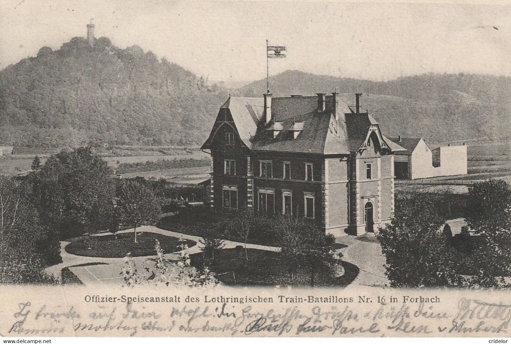 57 - FORBACH - MILITAIRES ALLEMANDS - MESS DES OFFICIERS DU 16 EME TRAIN - BATAILLON LORRAIN - BEL AFFRANCHISSEMENT 1905 - Forbach