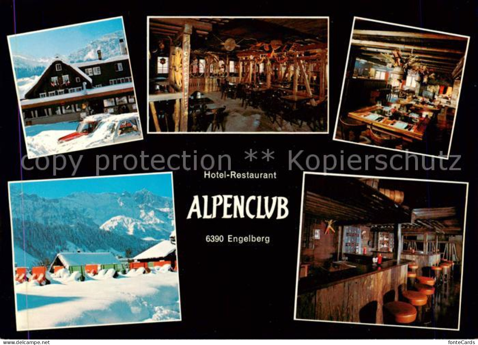 13858627 Engelberg  OW Hotel Restaurant Alpenclub Gastraeume Bar  - Sonstige & Ohne Zuordnung