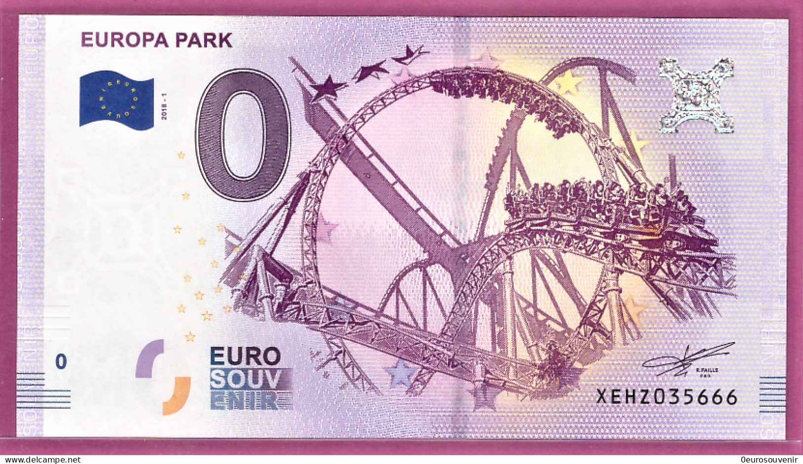 0-Euro XEHZ 2018-1 EUROPA PARK - Privatentwürfe