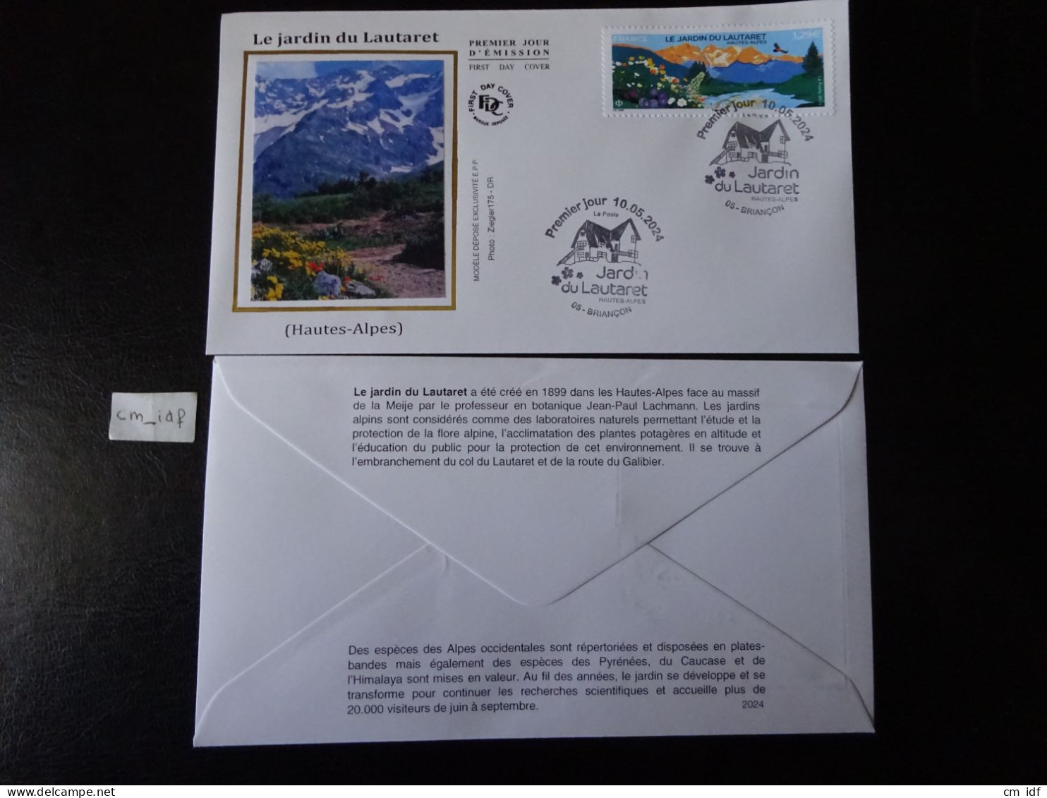 FRANCE 2024 1,29 EURO " LE JARDIN DU LAUTARET HAUTES ALPES " OBLITÉRATION 1ER JOUR 10 05 2024 ENVELOPPE F.D.C. - 2020-…