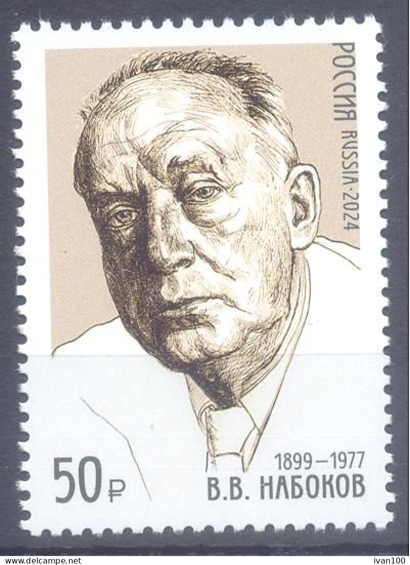 2024. Russia, 125th Birth Anniv. Of V. Nabokov, Writer, Poet, 1v,  Mint/** - Ungebraucht