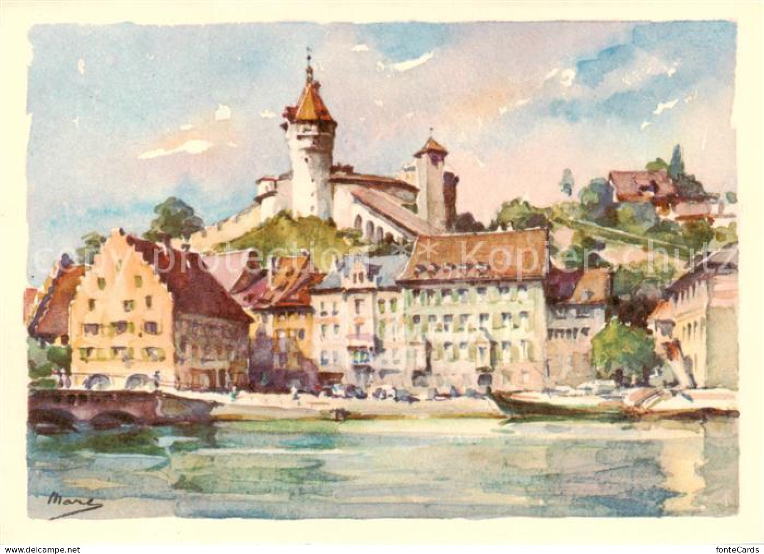 13856507 Schaffhausen  SH Schloss Munot Kuenstlerkarte  - Sonstige & Ohne Zuordnung