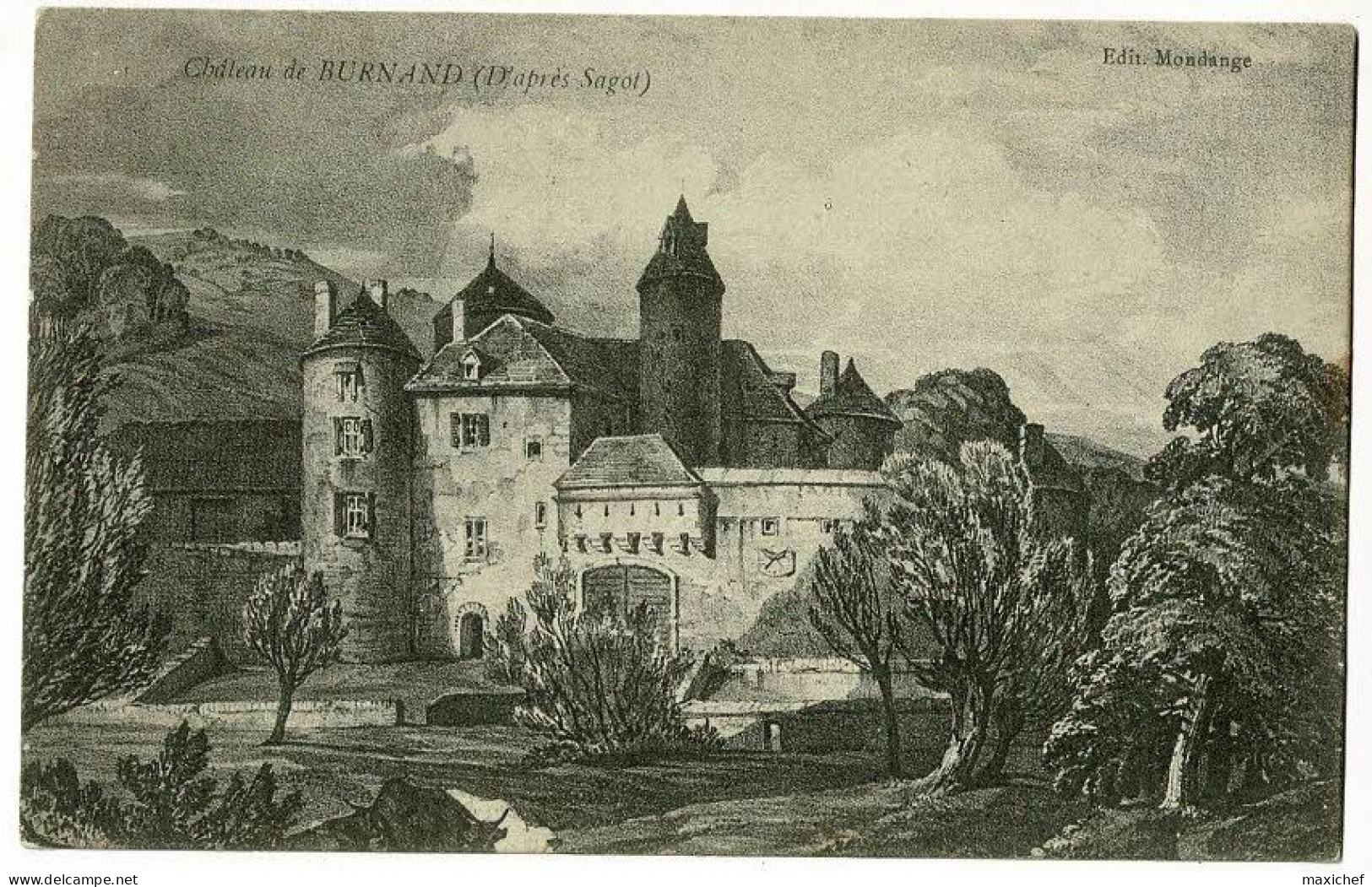Château De Burnand (d'après Sagot) Gravure - Pas Circulé - Other & Unclassified