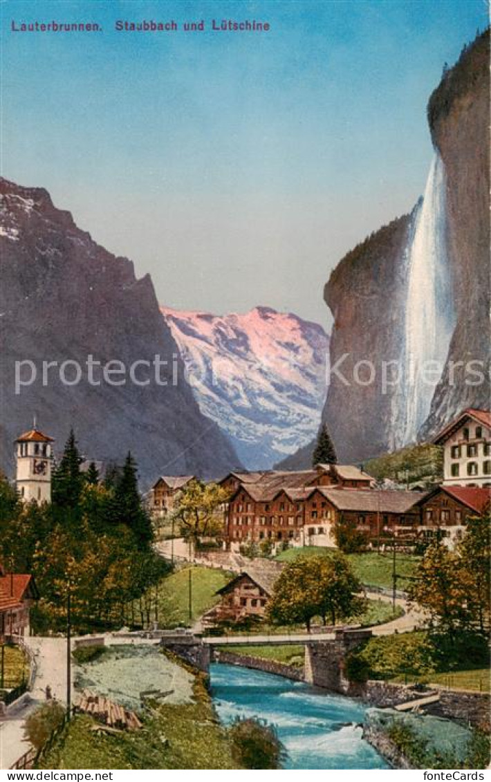 13855847 Lauterbrunnen BE Mit Staubbach Und Luetschine Lauterbrunnen BE - Andere & Zonder Classificatie