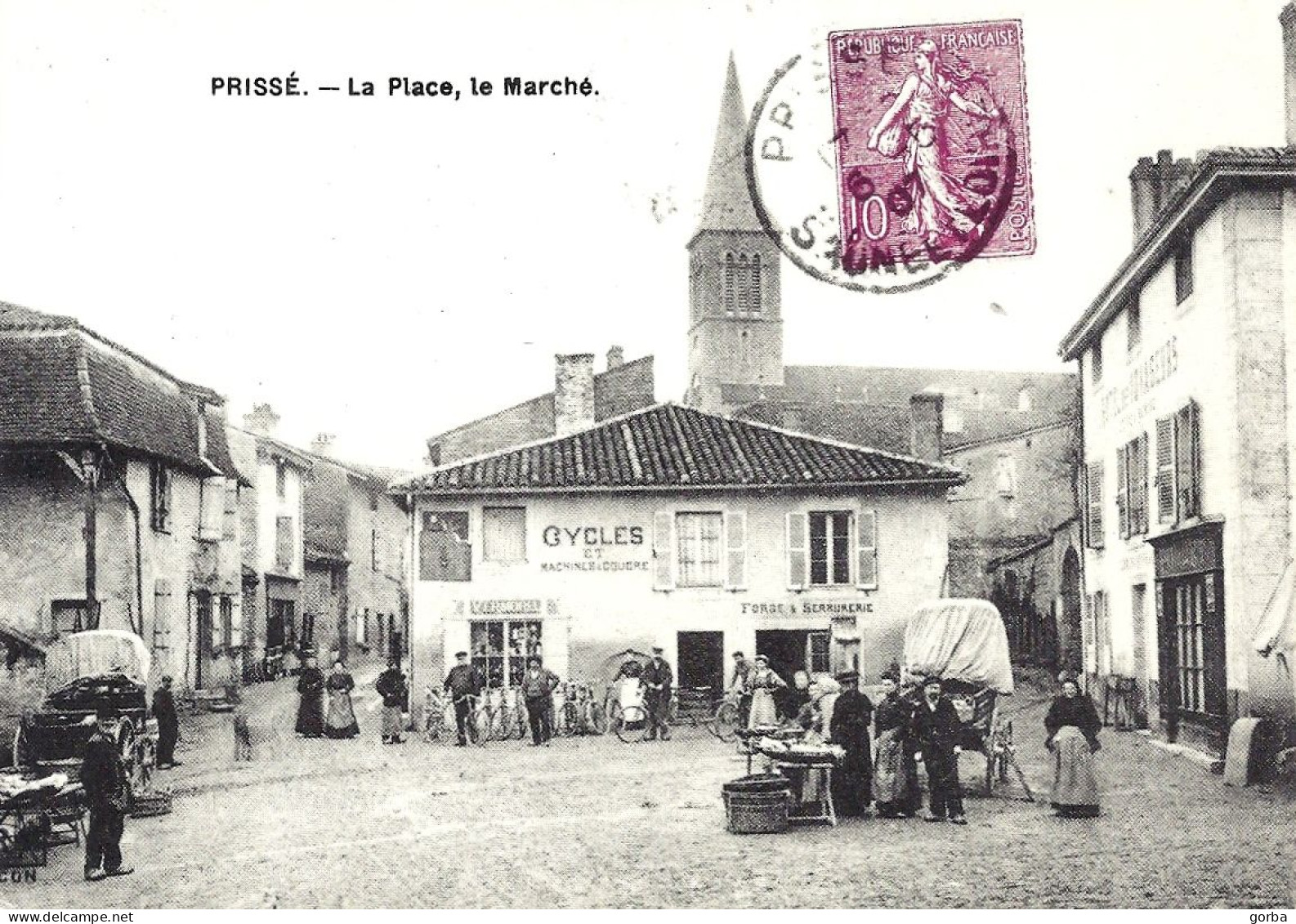 *CPA Repro - 71 - PRISSE - Le Marché Sur La Place - Other & Unclassified