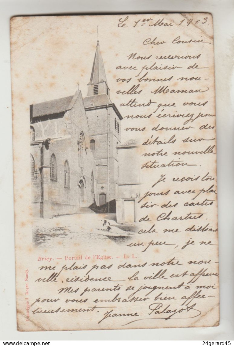 CPA PIONNIERE BRIEY (Meurthe Et Moselle) - Portail De L'Eglise - Briey