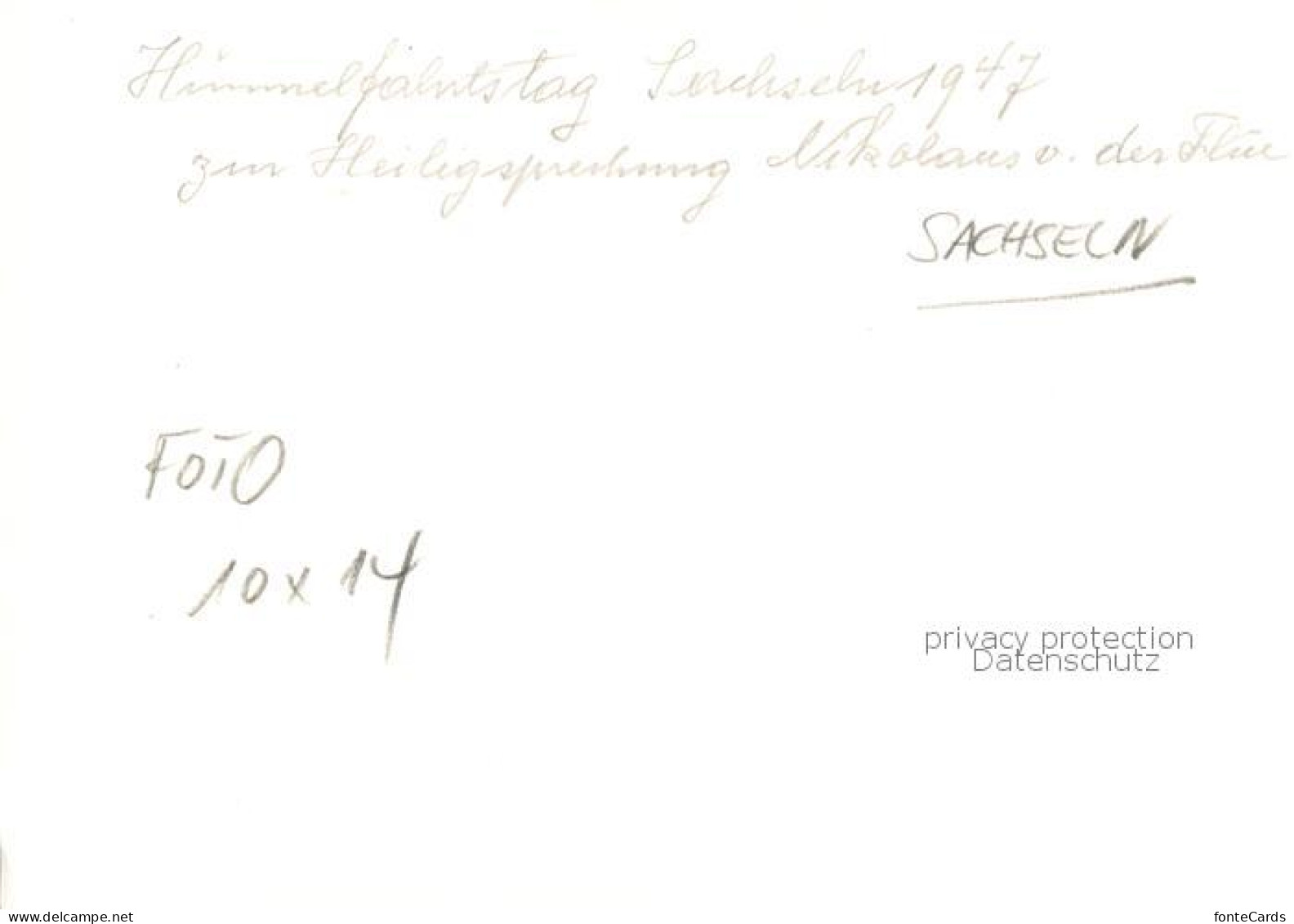 13852429 Sachseln OW Himmelfahrtstag Sachseln 1947 Zur Heiligsprechung Des Nikol - Other & Unclassified