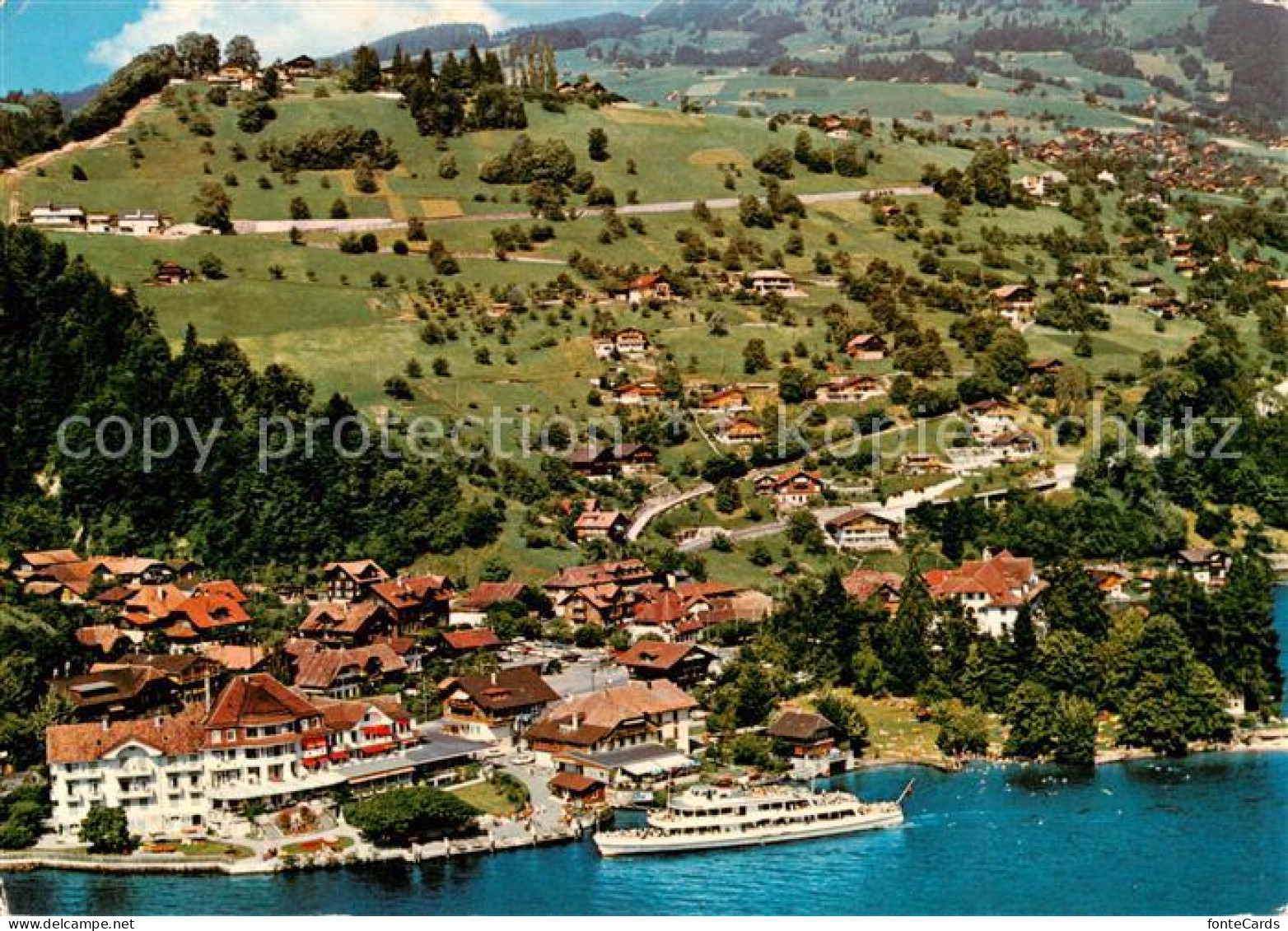 13852107 Gunten Thunersee BE Fliegeraufnahme  - Autres & Non Classés