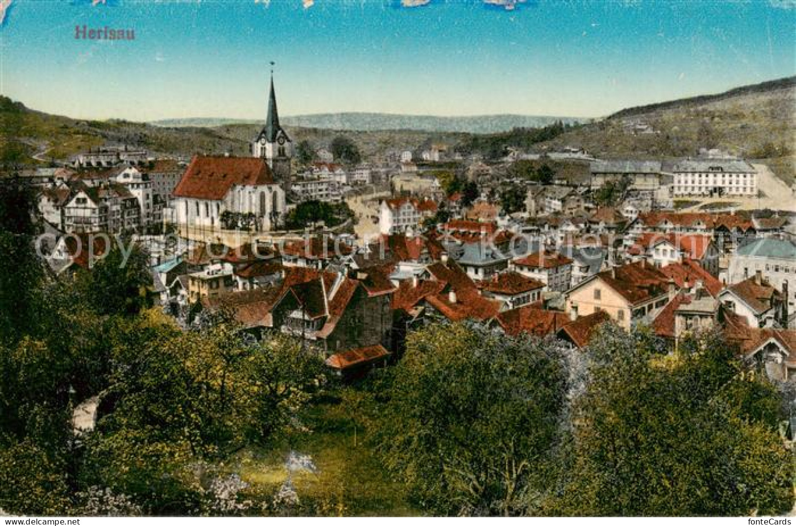 13851529 Herisau AR Ortsansicht Mit Kirche Herisau AR - Autres & Non Classés