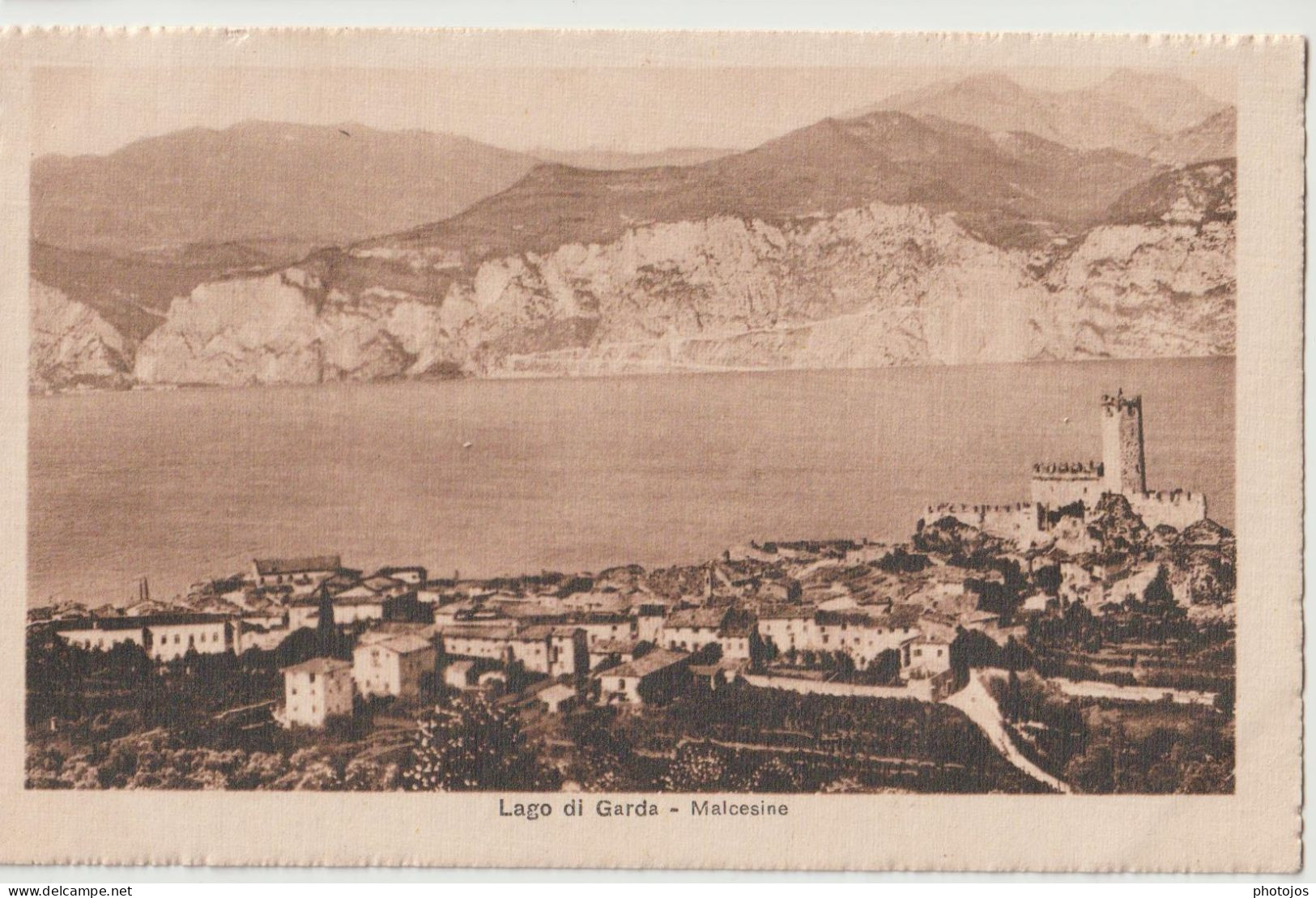 Cartolina Malcesine Lago Di Garda (Italie) Panorama Sulla Città E Castello    Negri 3458 - Andere & Zonder Classificatie