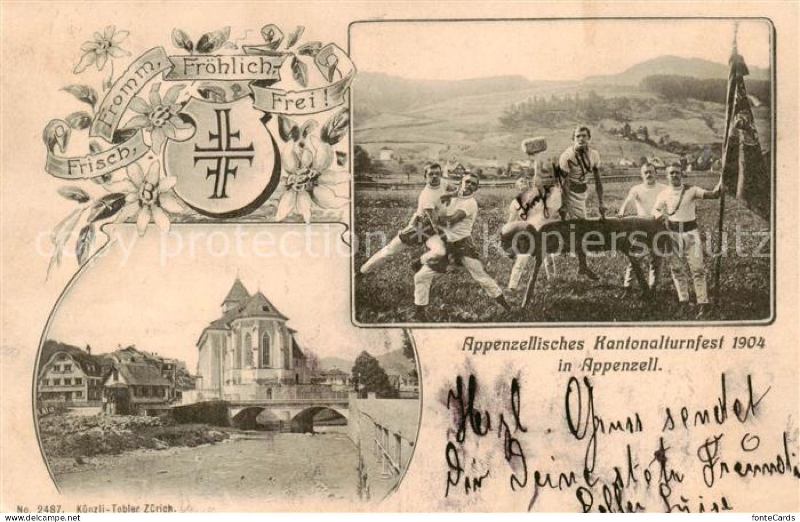 13850917 Appenzell IR Kantonalturnfest 1904 Kirche Appenzell IR - Sonstige & Ohne Zuordnung