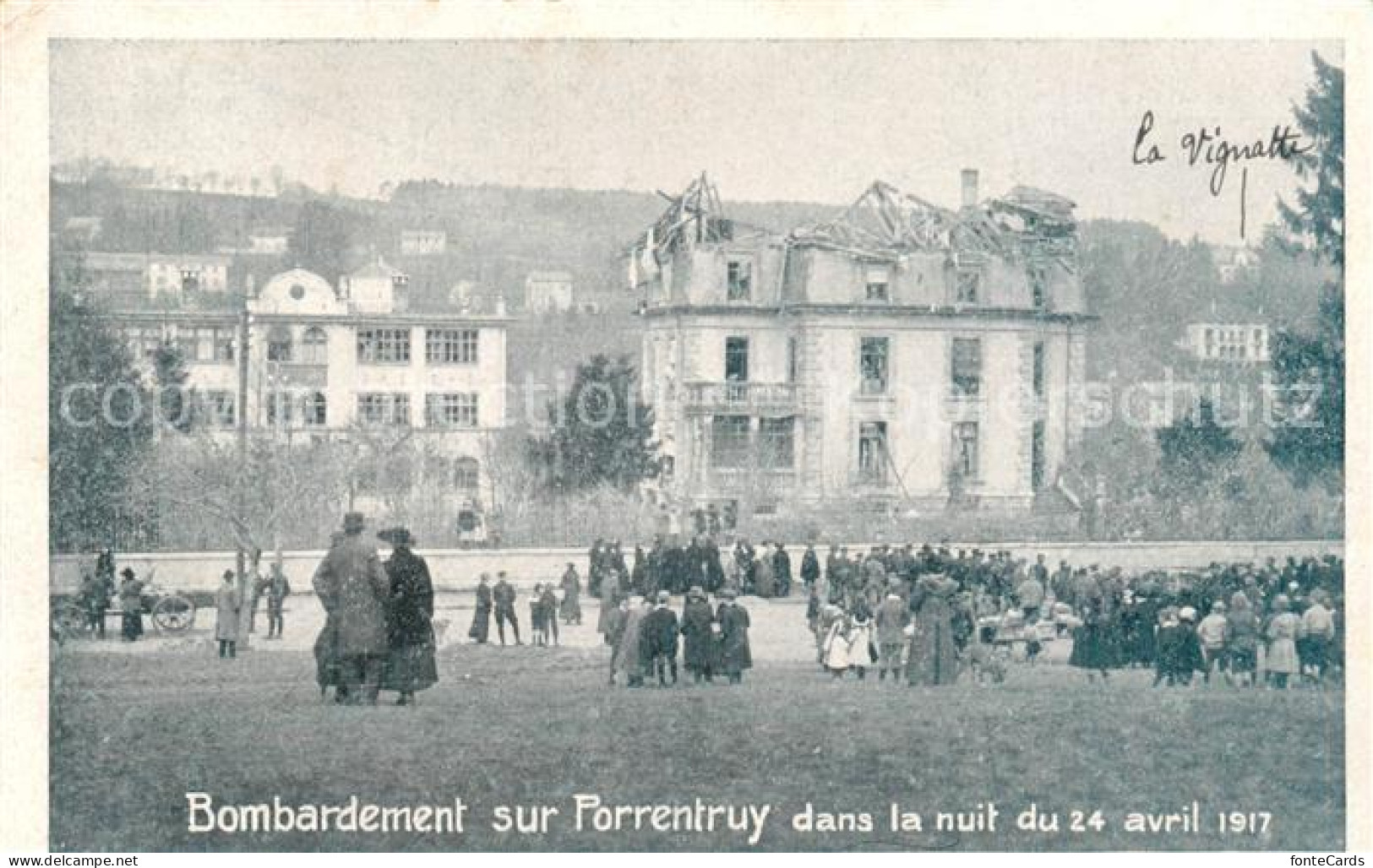 13850539 Porrentruy JU Bombardement Dans La Nuit Du 24 Avril 1917  - Andere & Zonder Classificatie