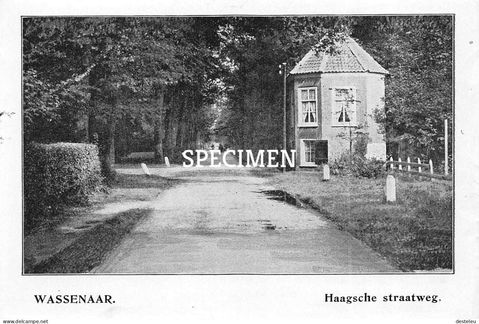 Prent - Haagsche Straatweg - Wassenaar  - 8.5x12.5 Cm - Andere & Zonder Classificatie