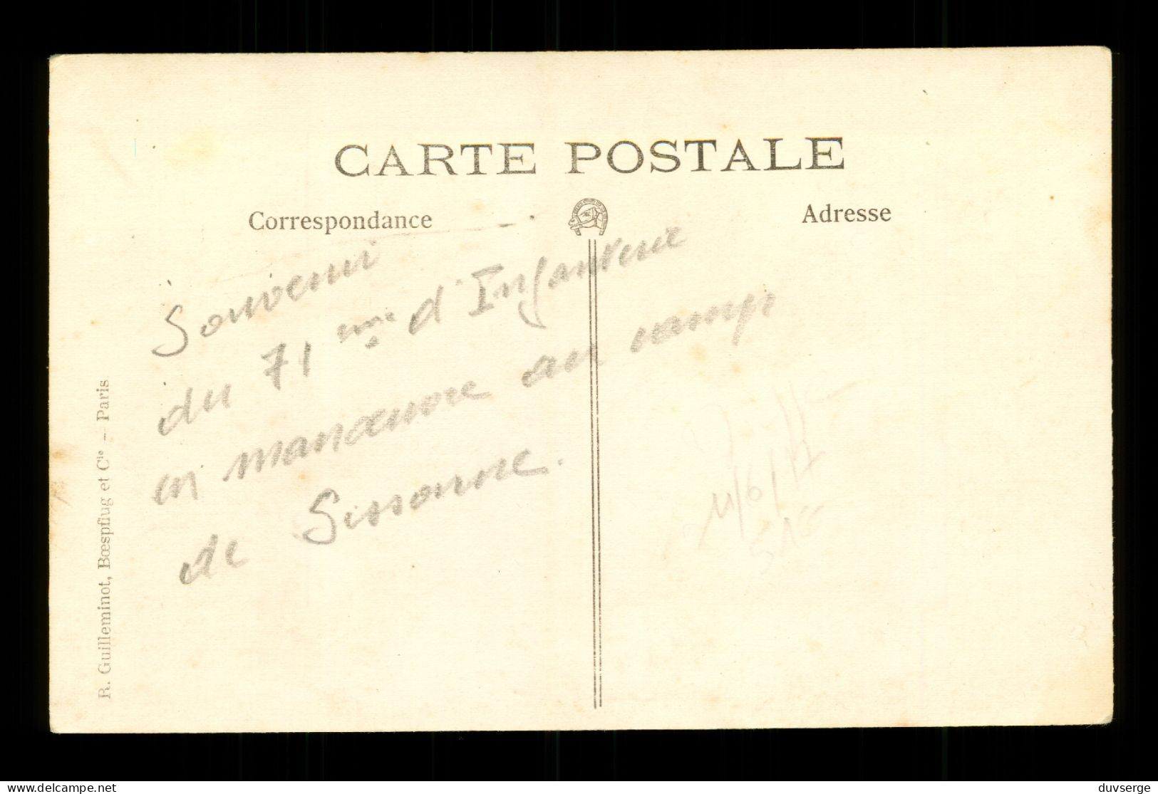 Carte Photo Militaire Soldats Du 71eme Regiment D' Infanterie En Manoeuvre Au Camp De Sissonne  ( Format 9cm X 14cm - Regiments