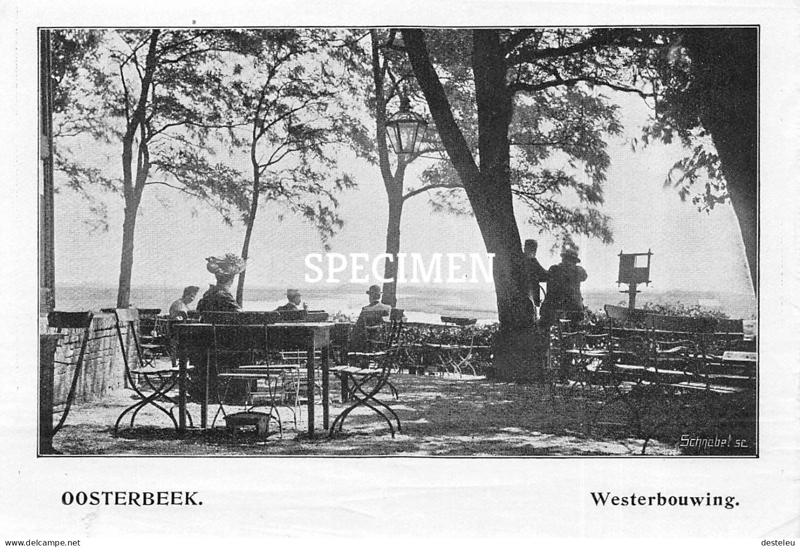 Prent - Westerbouwing - Oosterbeek   - 8.5x12.5 Cm - Oosterbeek