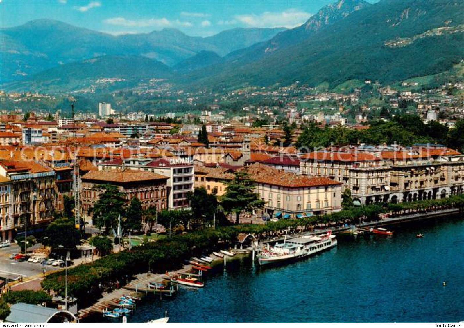 13843737 Lugano Lago Di Lugano TI Centro Fliegeraufnahme  - Other & Unclassified