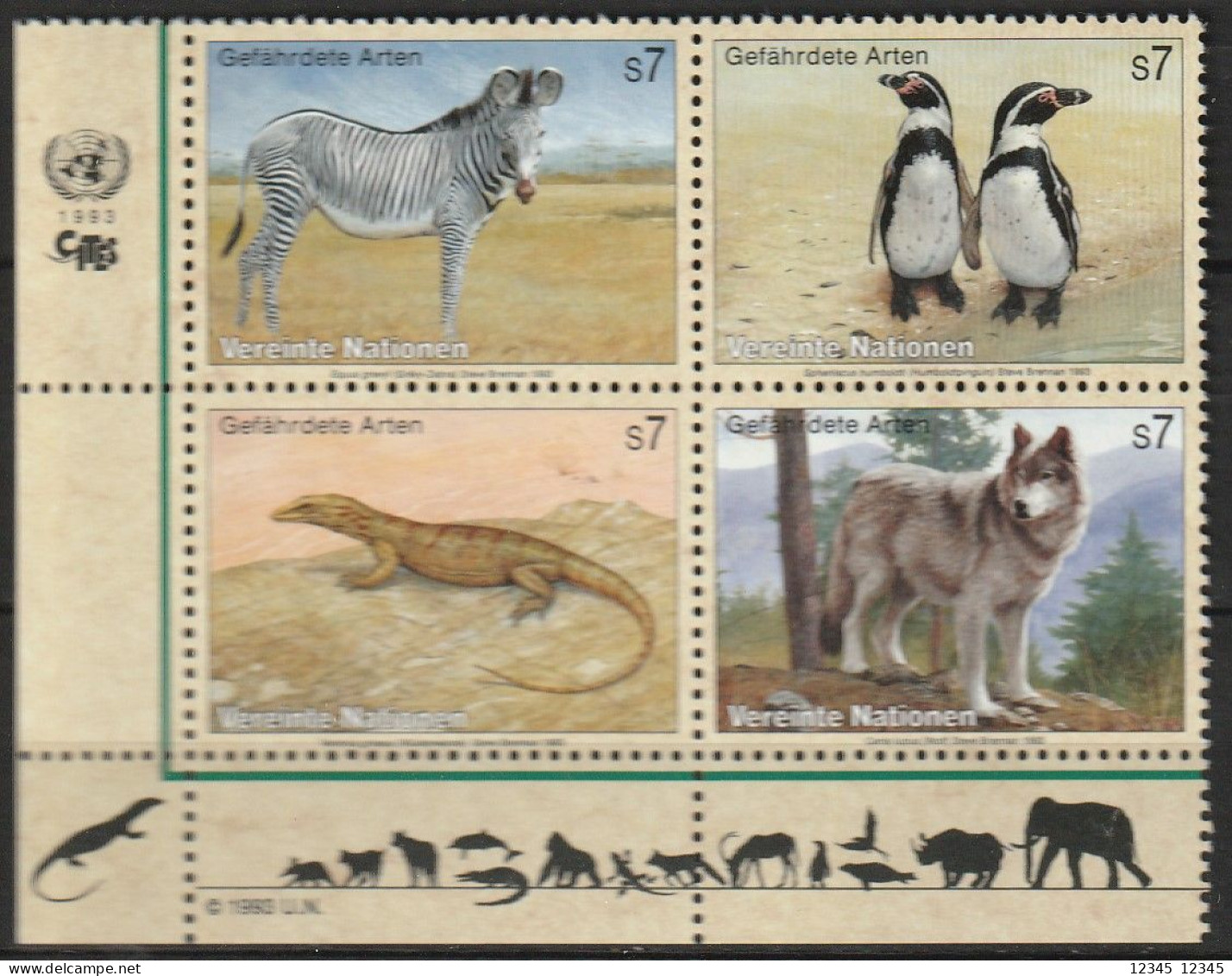 UNO Wenen 1993, Postfris MNH, Birds, Animals - Neufs