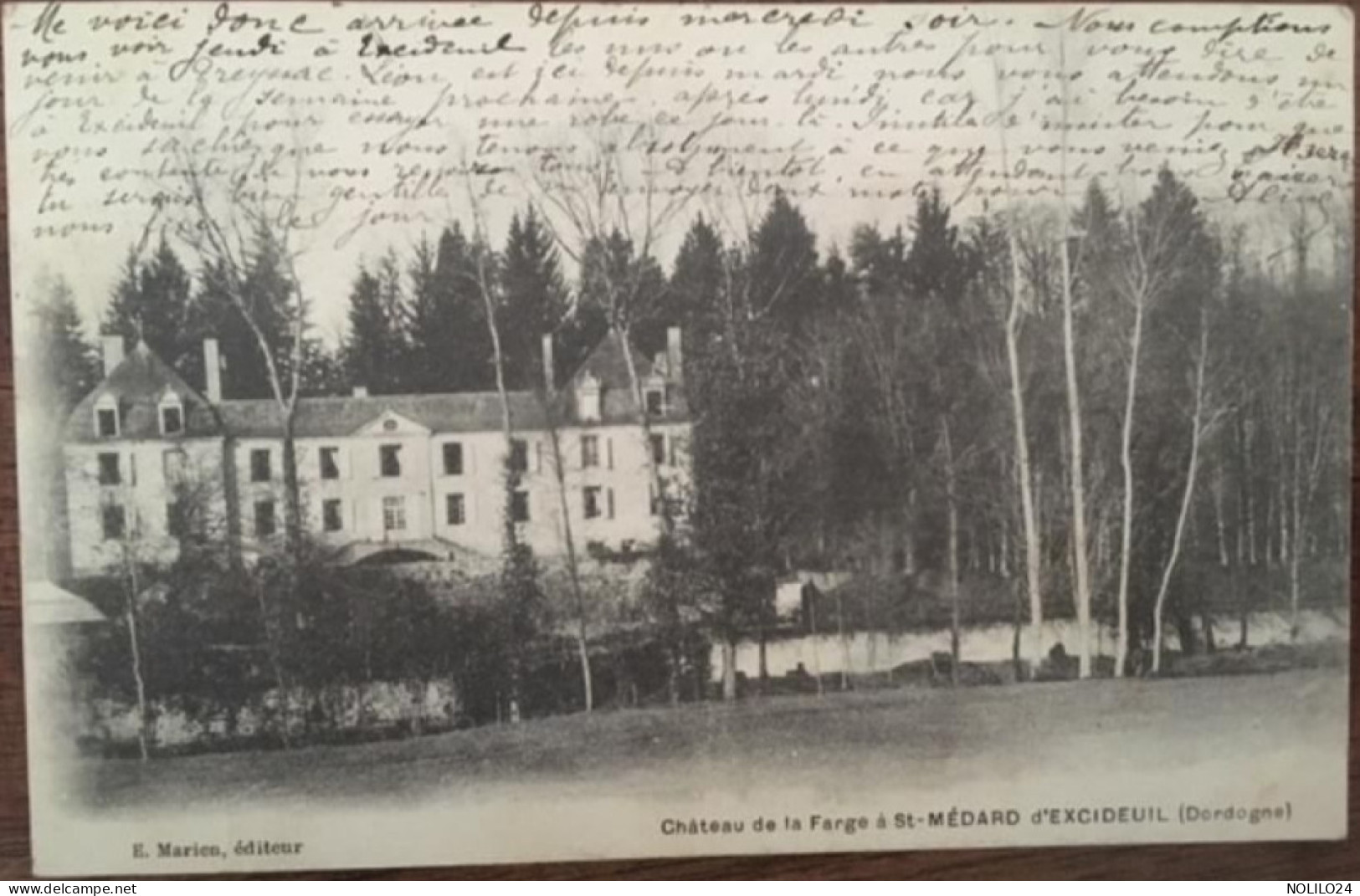 Cpa 24 Dordogne, Château De La Farge à St-Médard D'Excideuil, éd Marien, Dos Simple, écrite En 1903 - Other & Unclassified