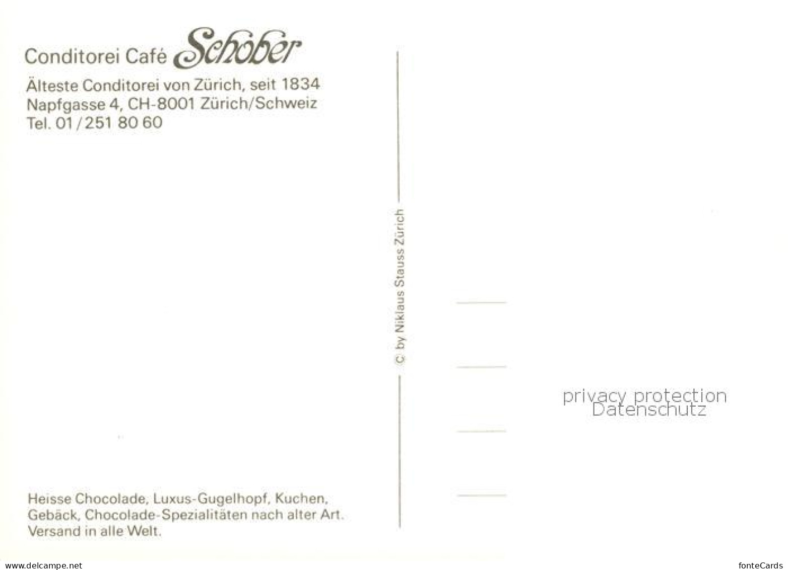 13843527 Zuerich ZH Conditorei Cafe Schober Kuchentheke Zuerich ZH - Other & Unclassified