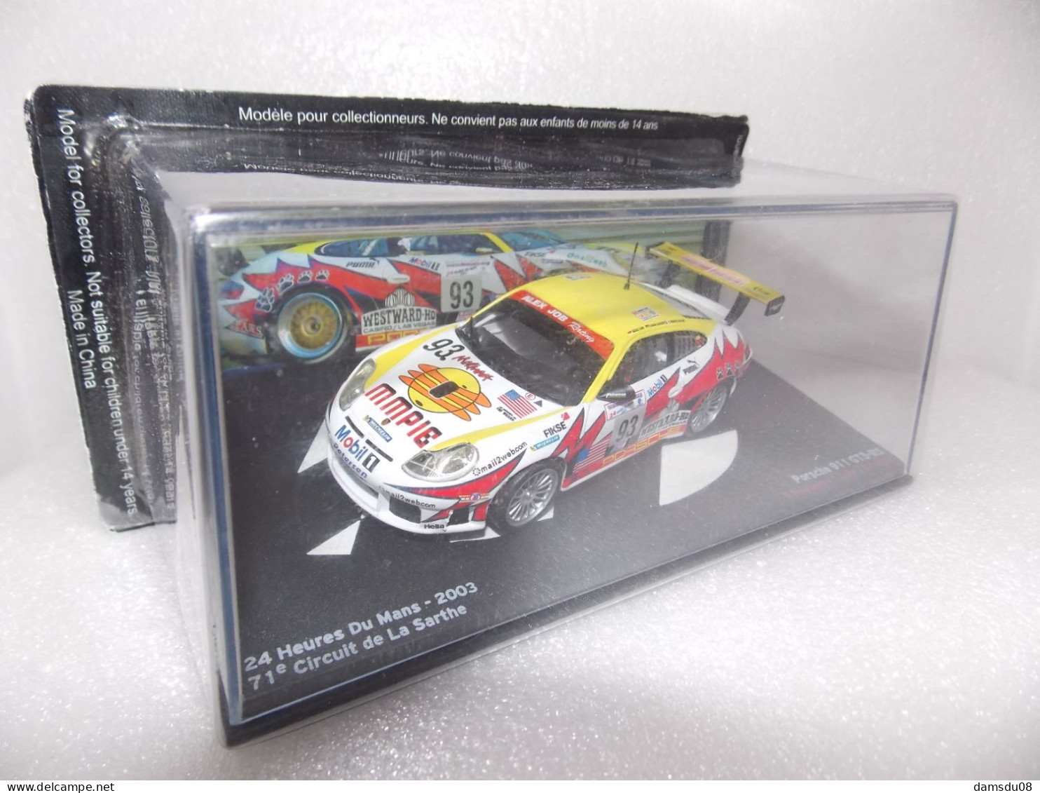 IXO Porsche 911 GT3 RS 24 Heures Du Mans 2003  En Boite Vitrine Echelle 1/43 - Ixo