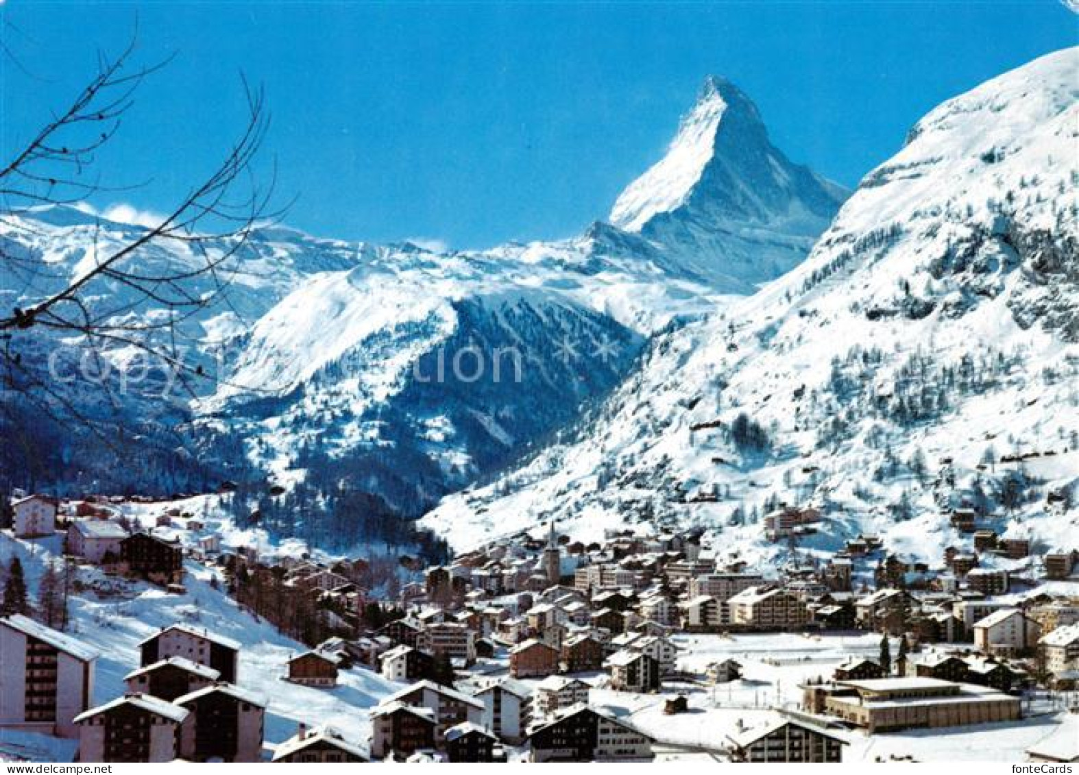 13843367 Zermatt VS Winterpanorama Blick Gegen Matterhorn Walliser Alpen Zermatt - Sonstige & Ohne Zuordnung