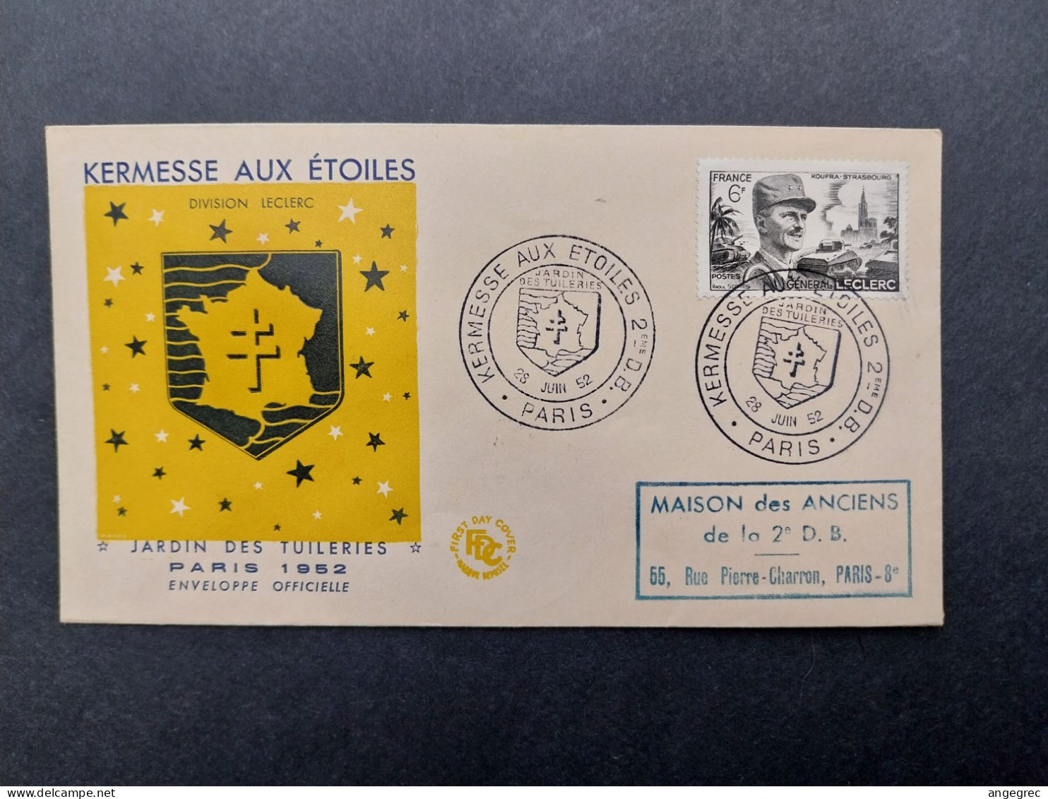 FDC 1952 N° 815 Général Leclerc - 1950-1959