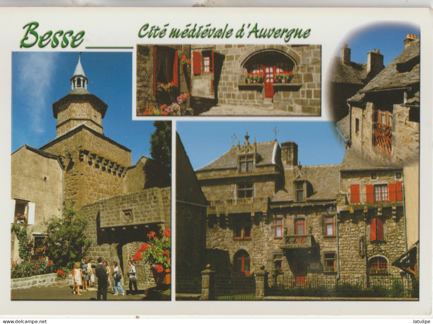 Besse  63  Cité Medievale D'Auvergne Circulée  Multivues ( 4 ) Souvenirs - Besse Et Saint Anastaise