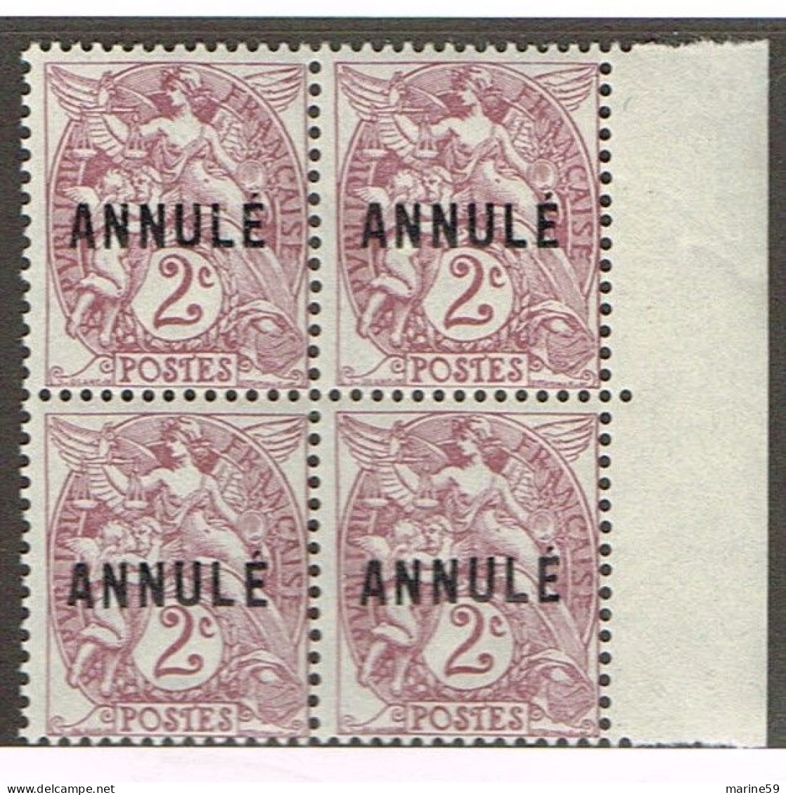 MA 134 - FRANCE - N° 108 - C.I.1 - Bord De Feuille - Bloc De 4 - N** - Cursussen