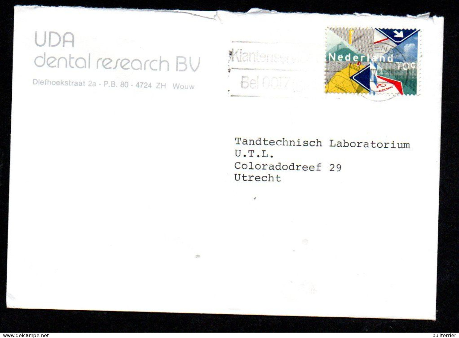 DENISTRY -  NETHERLANDS - 1983 - DENTAL RESEARCH COVER TO UTRECHT - Medicine
