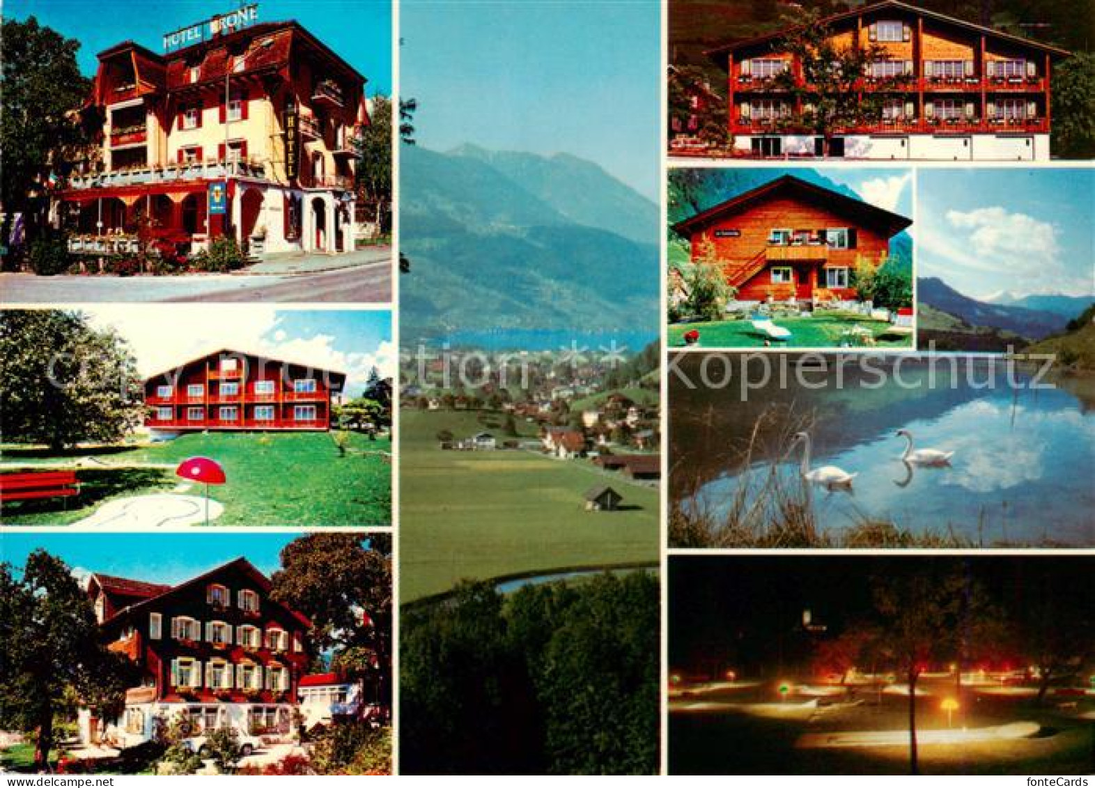 13838107 Giswil Giswyl OW Hotel Krone Teilansichten Panorama Schwanenteich  - Andere & Zonder Classificatie