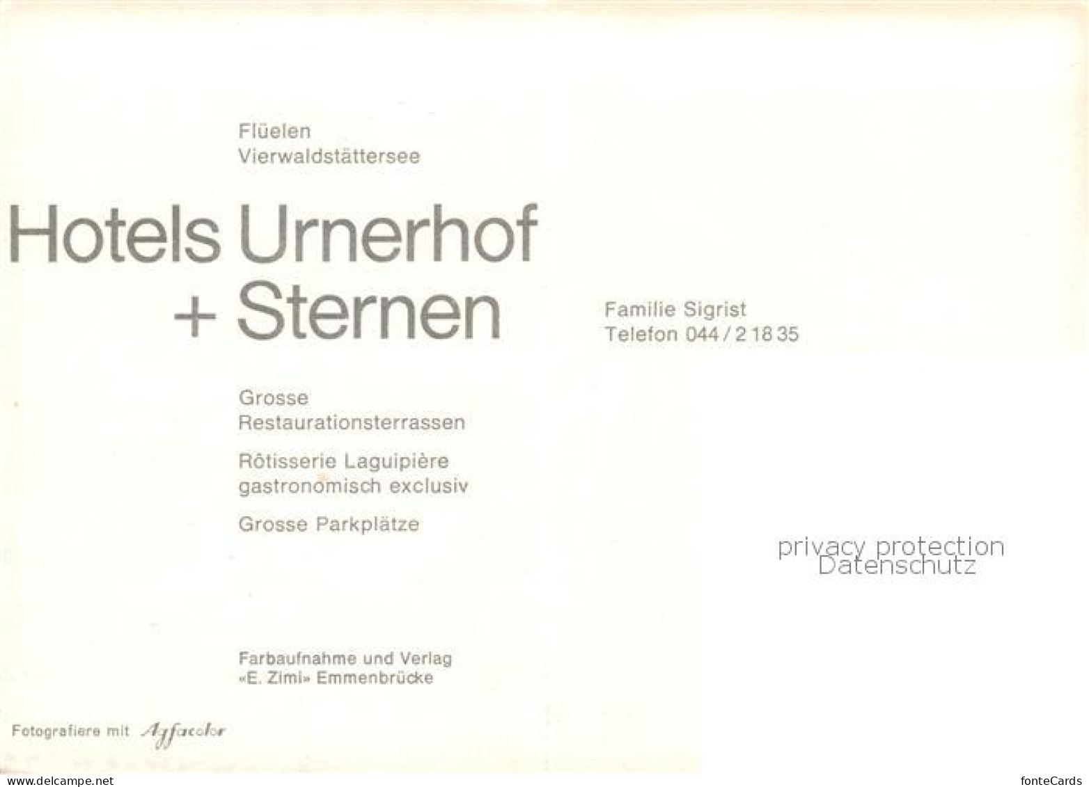 13837069 Flueelen UR Hotels Urnerhof Und Sternen Am Vierwaldstaettersee Flueelen - Altri & Non Classificati