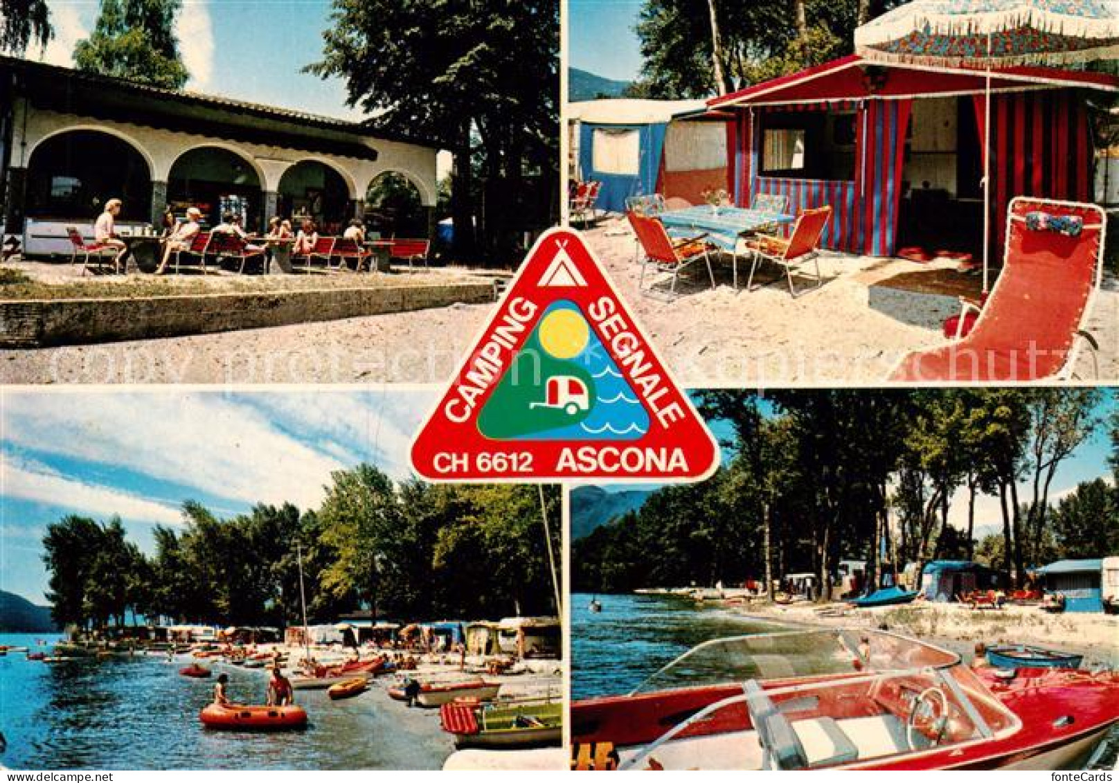 13836957 Ascona Lago Maggiore TI Camping Segnale Restaurant Strandpartien  - Other & Unclassified