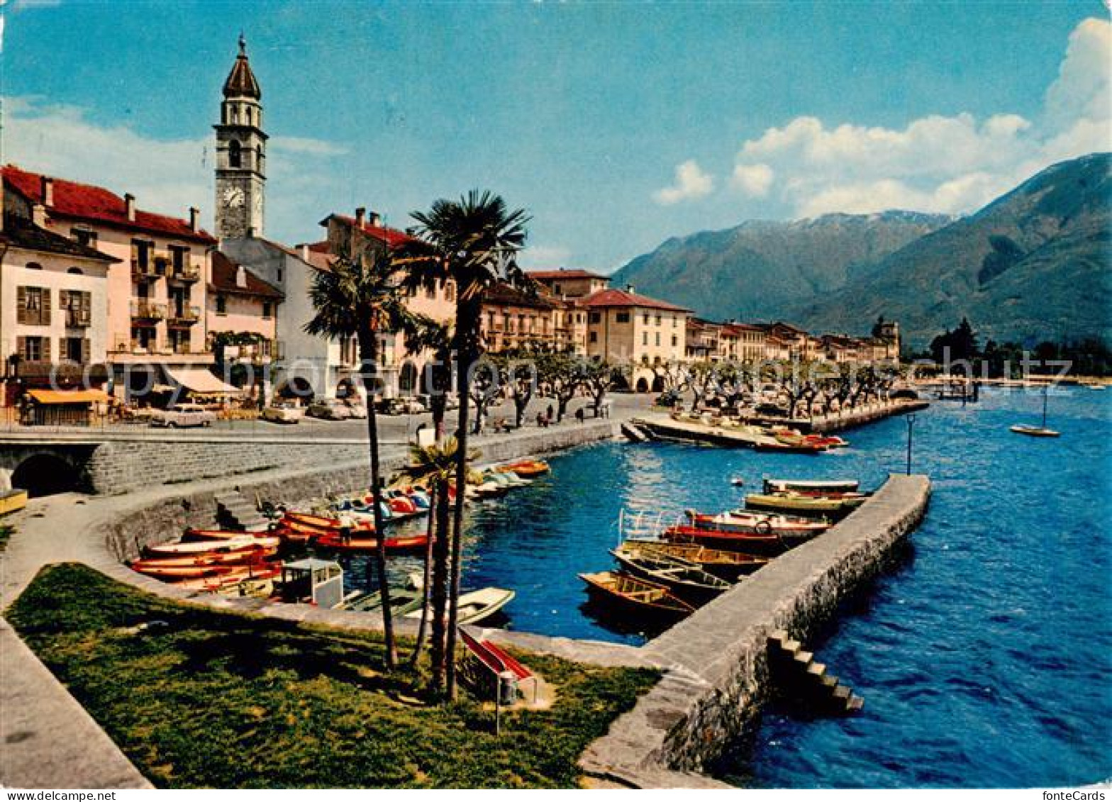 13835779 Ascona Lago Maggiore TI Hafen Promenade  - Autres & Non Classés