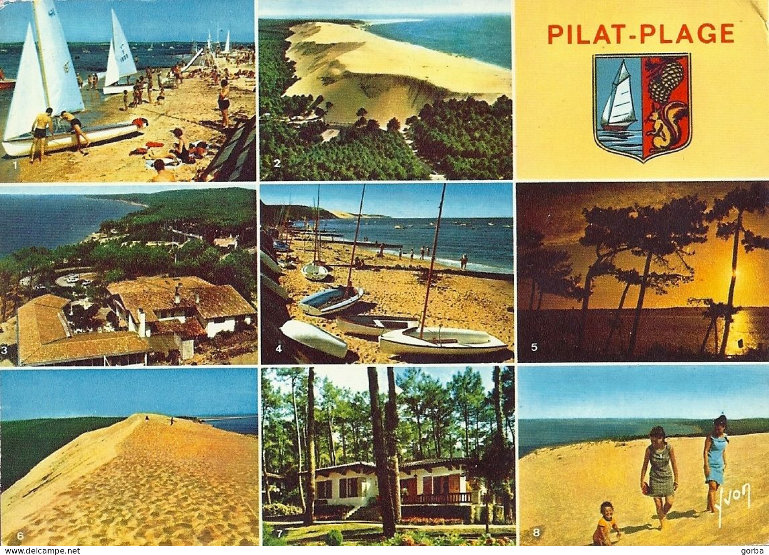 *CPM - 33 - PYLA-PLAGE - Multivues - Blason - Andere & Zonder Classificatie