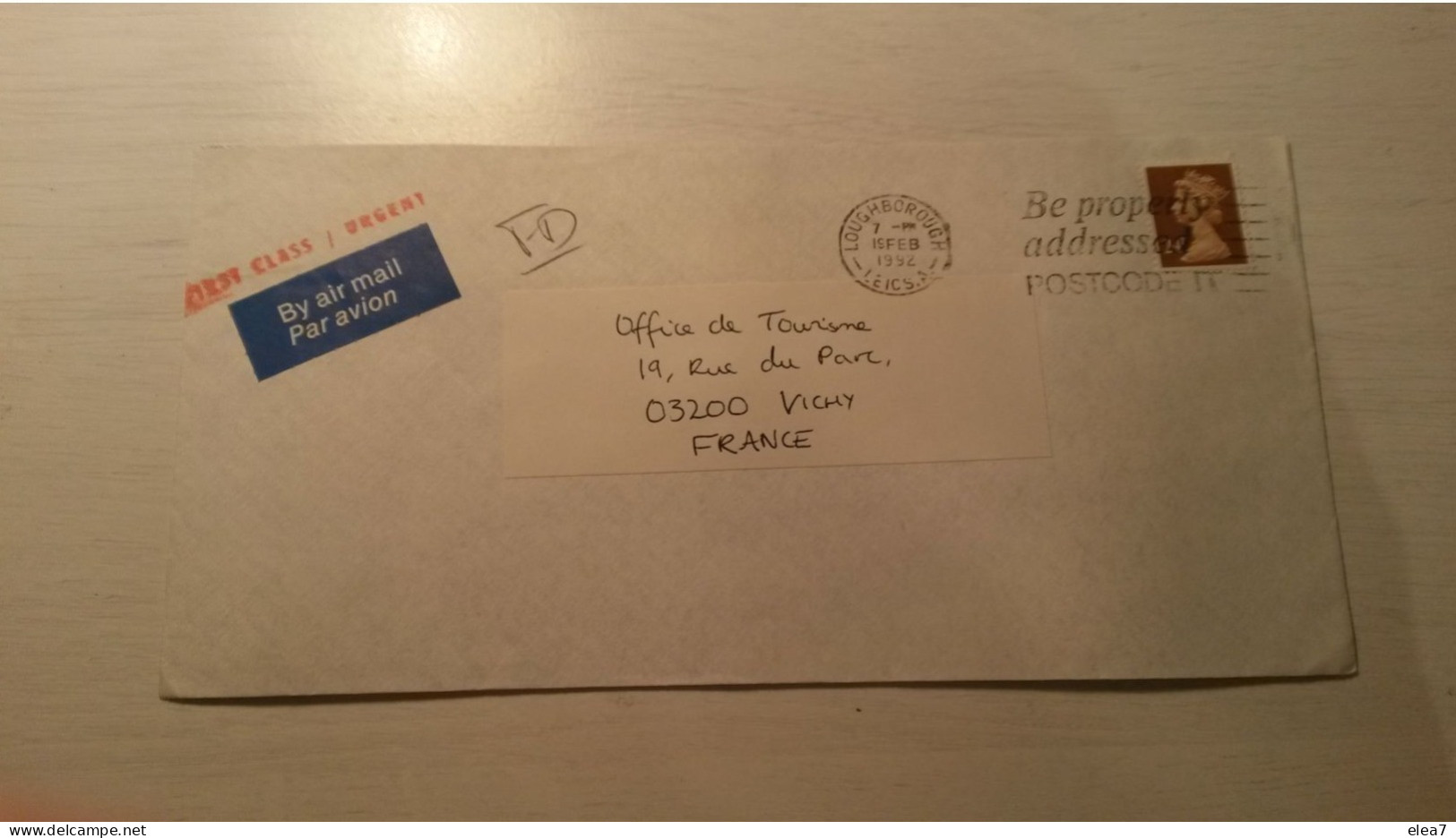 ENVELOPPE 1992  En Provenance Du Royaume-Uni - Storia Postale