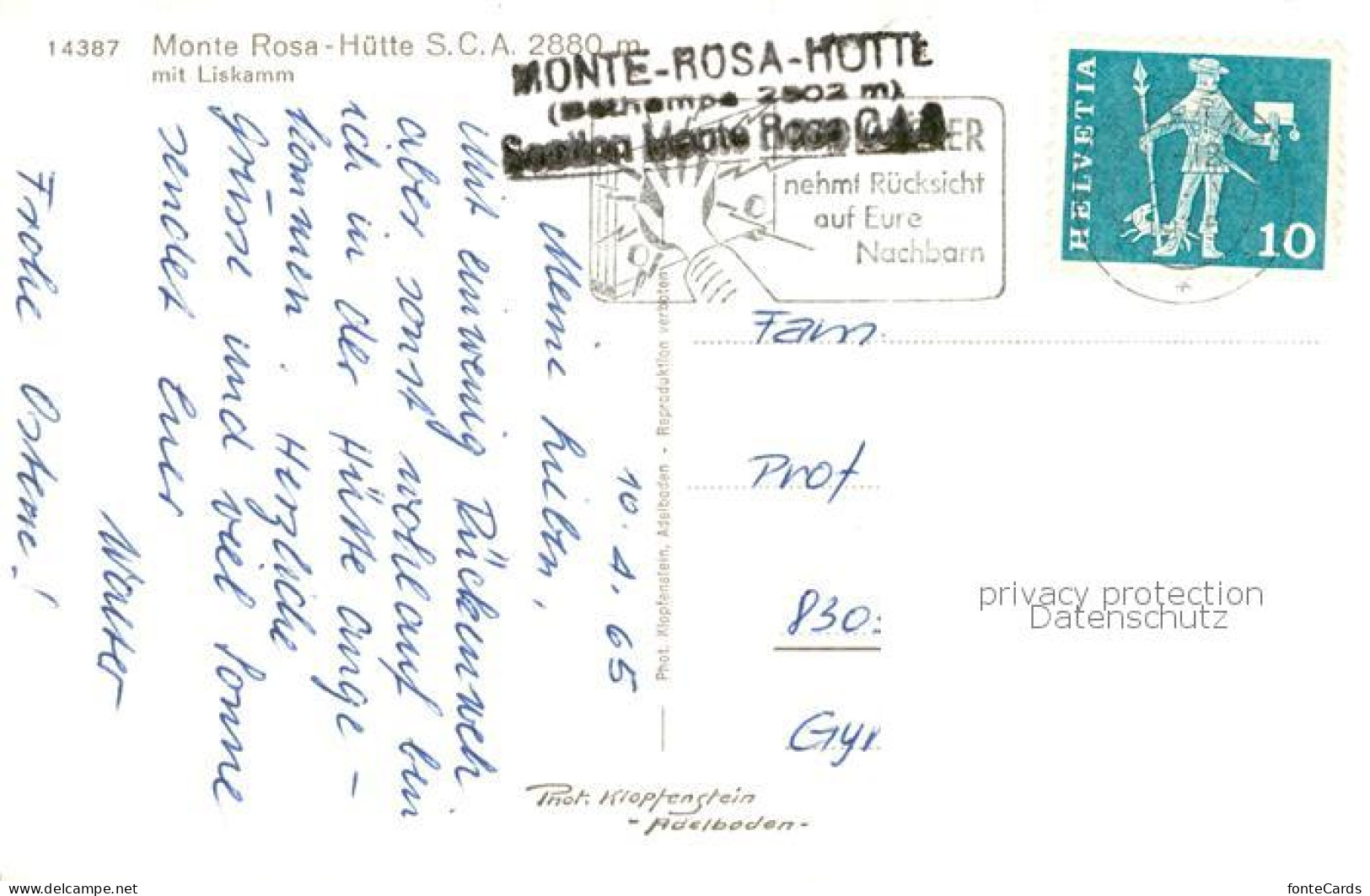 13833979 Monte Rosa Huette Mit Liskamm Monte Rosa Huette - Other & Unclassified