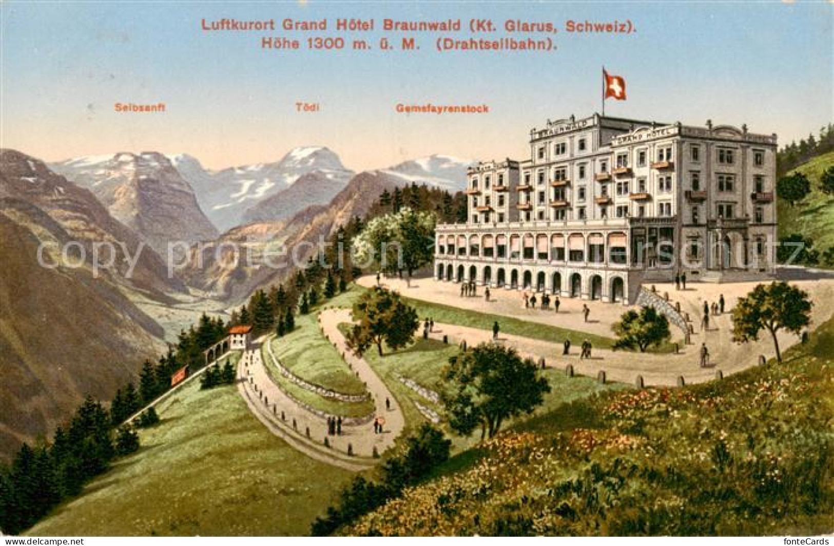 13832789 Braunwald GL Grand Hotel Braunwald Panorama Braunwald GL - Autres & Non Classés