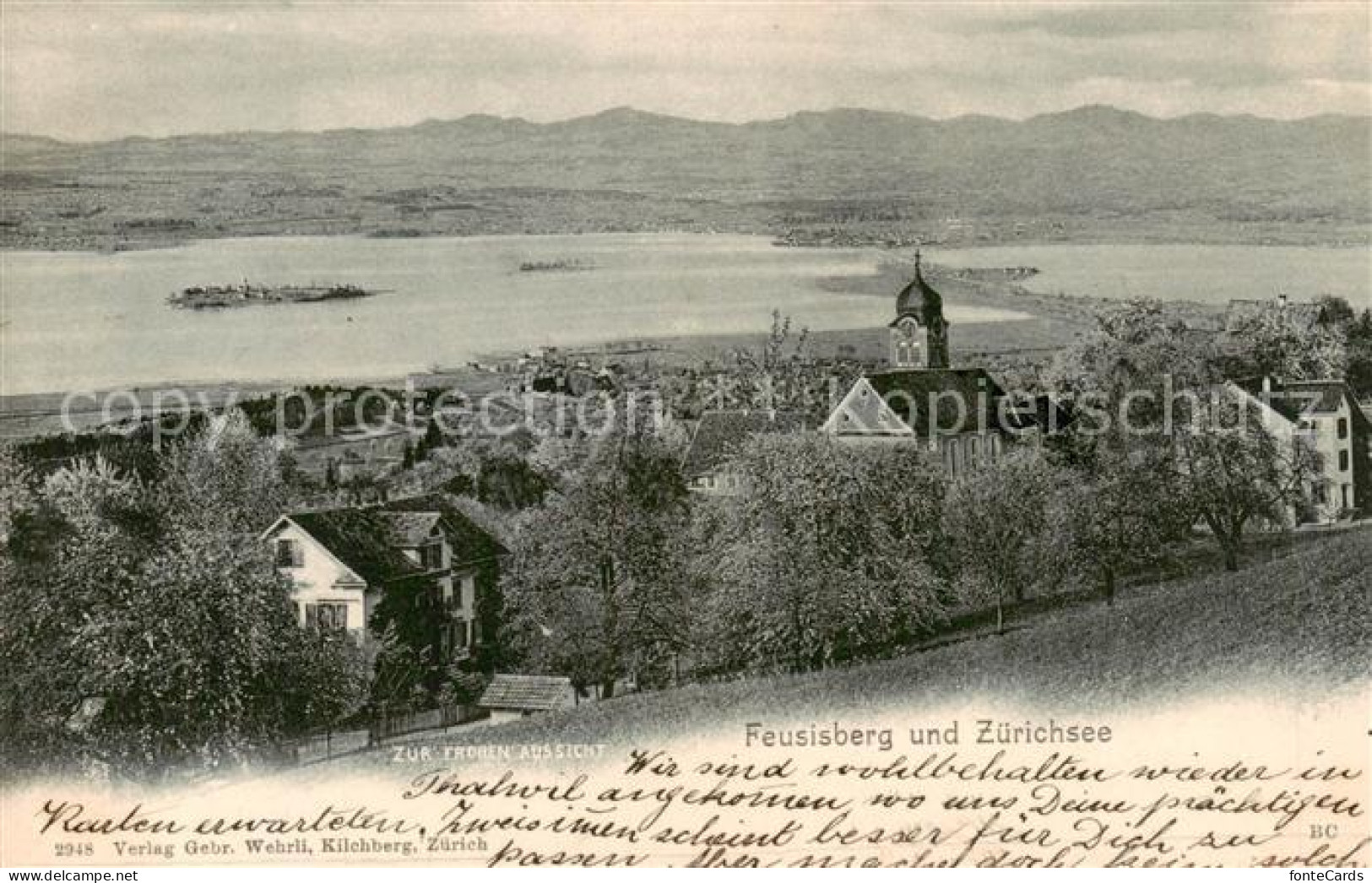 13832769 Feusisberg SZ Panorama Zuerichsee Gasthaus Zur Fernen Aussicht  - Sonstige & Ohne Zuordnung