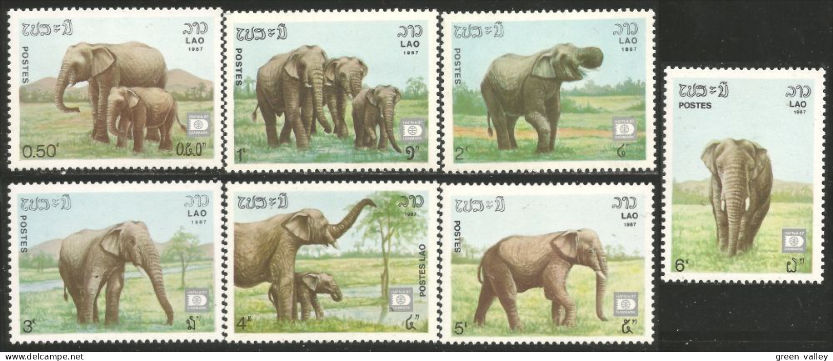 AS-85 Laos Elephant Elefante Norsu Elefant Olifant MH * Neuf CH - Elefanti