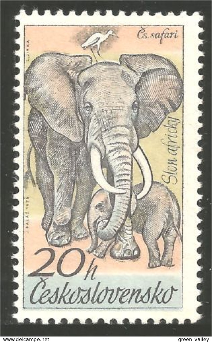 AS-62 Ceskoslovenko Elephant Elefante Norsu Elefant Olifant MNH ** Neuf SC - Olifanten