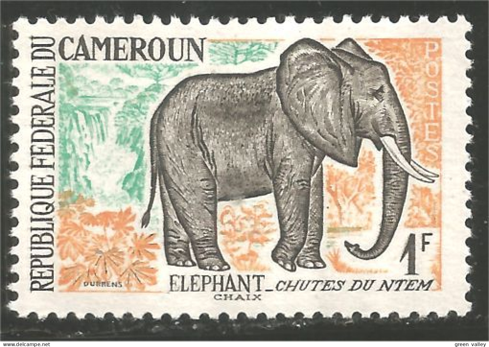 AS-58 Cameroun Elephant Elefante Norsu Elefant Olifant MH * Neuf CH - Elefanti