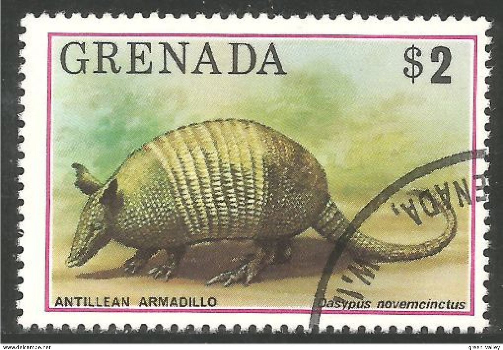 AS-41d Grenada $2.00 Armadillo Tatou Gurteltier Tatu Gordeldier - Otros & Sin Clasificación